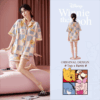 Disney Winnie the Pooh couple Pajamas Summer pure cotton short-sleeved home wear set