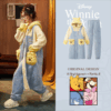 Disney Winnie the Pooh autumn and Winter pajama women's thickened warm coral fleece bathrobe home wear