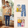 Disney Tigger pajama girl's spring, autumn and winter pure cotton long-sleeved set with a cute princess-style outerwear for home wear