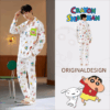 Crayon Shin-chan couple Pajamas for women in spring, autumn and winter long-sleeved sets