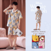 Disney Winnie the Pooh couple Pajamas Summer pure cotton short-sleeved home wear set
