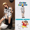 Crayon Shin-chan Couple Pajamas for Women Summer pure cotton short-sleeved home wear set