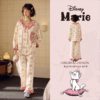 Disney Mary Cat Pajamas for women, Spring and Autumn, pure cotton long-sleeved cartoon home wear set
