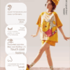 Disney Winnie the Pooh summer pure cotton short-sleeved home suit for pajama women can be worn on the outside