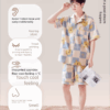 Disney Winnie the Pooh couple Pajamas Summer pure cotton short-sleeved home wear set