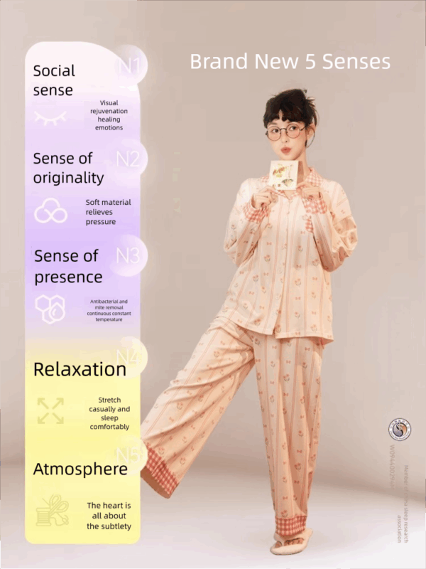 Disney Mary Cat Pajamas for women, Spring and Autumn, pure cotton long-sleeved cartoon home wear set