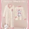 Disney Mary Cat Pajamas for women, Spring and Autumn, pure cotton long-sleeved cartoon home wear set