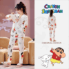 Crayon Shin-chan couple Pajamas for women in spring, autumn and winter long-sleeved sets