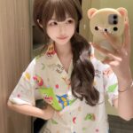 Crayon Shin-chan Couple Pajamas for Women Summer pure cotton short-sleeved home wear set photo review