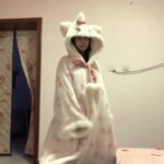 Disney Mary Cat nightgown women autumn and winter coral velvet long cape pajamas home wear photo review