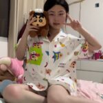 Crayon Shin-chan Couple Pajamas for Women Summer pure cotton short-sleeved home wear set photo review