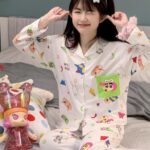 Crayon Shin-chan couple Pajamas for women in spring, autumn and winter long-sleeved sets photo review