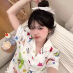 Crayon Shin-chan Couple Pajamas for Women Summer pure cotton short-sleeved home wear set photo review