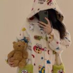 Crayon Shin-chan Coral fleece couple pajamas, women's autumn and winter warm bathrobes, home wear photo review