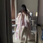 Disney Mary Cat nightgown women autumn and winter coral velvet long cape pajamas home wear photo review