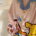 Disney Tigger pajama girl's spring, autumn and winter pure cotton long-sleeved set with a cute princess-style outerwear for home wear photo review