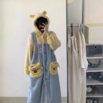 Disney Winnie the Pooh autumn and Winter pajama women's thickened warm coral fleece bathrobe home wear photo review