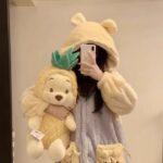 Disney Winnie the Pooh autumn and Winter pajama women's thickened warm coral fleece bathrobe home wear photo review