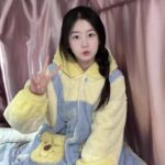 Disney Winnie the Pooh autumn and Winter pajama women's thickened warm coral fleece bathrobe home wear photo review