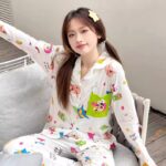 Crayon Shin-chan couple Pajamas for women in spring, autumn and winter long-sleeved sets photo review