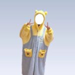 Disney Winnie the Pooh autumn and Winter pajama women's thickened warm coral fleece bathrobe home wear photo review