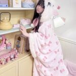 Disney Mary Cat nightgown women autumn and winter coral velvet long cape pajamas home wear photo review