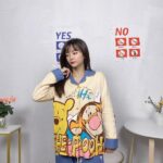 Disney Tigger pajama girl's spring, autumn and winter pure cotton long-sleeved set with a cute princess-style outerwear for home wear photo review