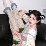 Disney Iris Pajama Women's Spring and Autumn long-sleeved pure cotton home wear set photo review
