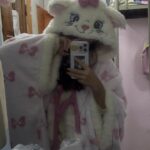 Disney Mary Cat nightgown women autumn and winter coral velvet long cape pajamas home wear photo review