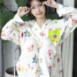 Crayon Shin-chan couple Pajamas for women in spring, autumn and winter long-sleeved sets photo review