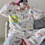Crayon Shin-chan couple Pajamas for women in spring, autumn and winter long-sleeved sets photo review
