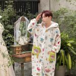 Crayon Shin-chan Coral fleece couple pajamas, women's autumn and winter warm bathrobes, home wear photo review