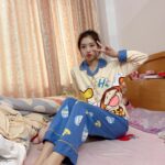 Disney Tigger pajama girl's spring, autumn and winter pure cotton long-sleeved set with a cute princess-style outerwear for home wear photo review
