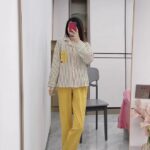 Disney Winnie the Pooh striped pajamas for women, pure cotton spring and autumn cardigan long-sleeved set, cartoon cute home wear photo review
