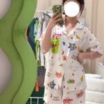 Crayon Shin-chan Couple Pajamas for Women Summer pure cotton short-sleeved home wear set photo review