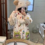 Crayon Shin-chan Coral fleece couple pajamas, women's autumn and winter warm bathrobes, home wear photo review
