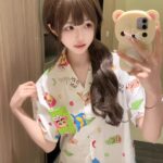 Crayon Shin-chan Couple Pajamas for Women Summer pure cotton short-sleeved home wear set photo review