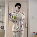 Crayon Shin-chan couple Pajamas for women in spring, autumn and winter long-sleeved sets photo review