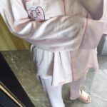 Disney Mary Cat Pajamas for spring and summer, long-sleeved casual ice silk outerwear for home wear photo review