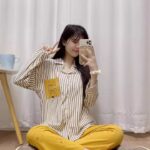 Disney Winnie the Pooh striped pajamas for women, pure cotton spring and autumn cardigan long-sleeved set, cartoon cute home wear photo review