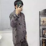 Disney Pinocchio Pajamas men's pure cotton cartoon long-sleeved large-sized home wear set photo review