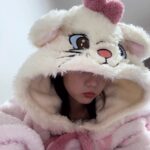 Disney Mary Cat nightgown women autumn and winter coral velvet long cape pajamas home wear photo review