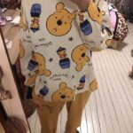 Disney Winnie the Pooh Spring and autumn pure cotton long-sleeved set of cute cartoon home wear photo review