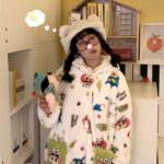 Crayon Shin-chan Coral fleece couple pajamas, women's autumn and winter warm bathrobes, home wear photo review