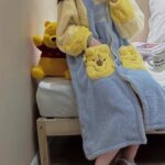 Disney Winnie the Pooh autumn and Winter pajama women's thickened warm coral fleece bathrobe home wear photo review