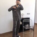Disney Pinocchio Pajamas men's pure cotton cartoon long-sleeved large-sized home wear set photo review