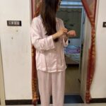 Disney Mary Cat Pajamas for spring and summer, long-sleeved casual ice silk outerwear for home wear photo review
