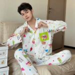 Crayon Shin-chan couple Pajamas for women in spring, autumn and winter long-sleeved sets photo review