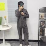 Disney Pinocchio Pajamas men's pure cotton cartoon long-sleeved large-sized home wear set photo review