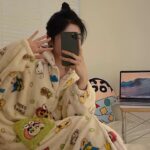 Crayon Shin-chan Coral fleece couple pajamas, women's autumn and winter warm bathrobes, home wear photo review